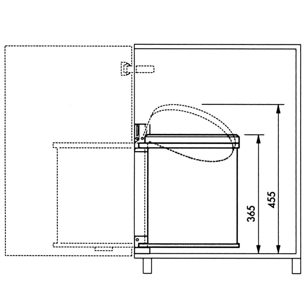 Hailo atkritumu tvertne Compact-Box, M izmērs, 15 L, tērauds