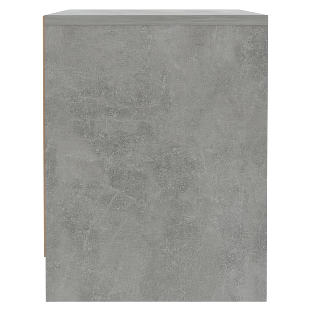 vidaXL naktsskapītis, betona pelēks, 45x34x44,5 cm, skaidu plāksne