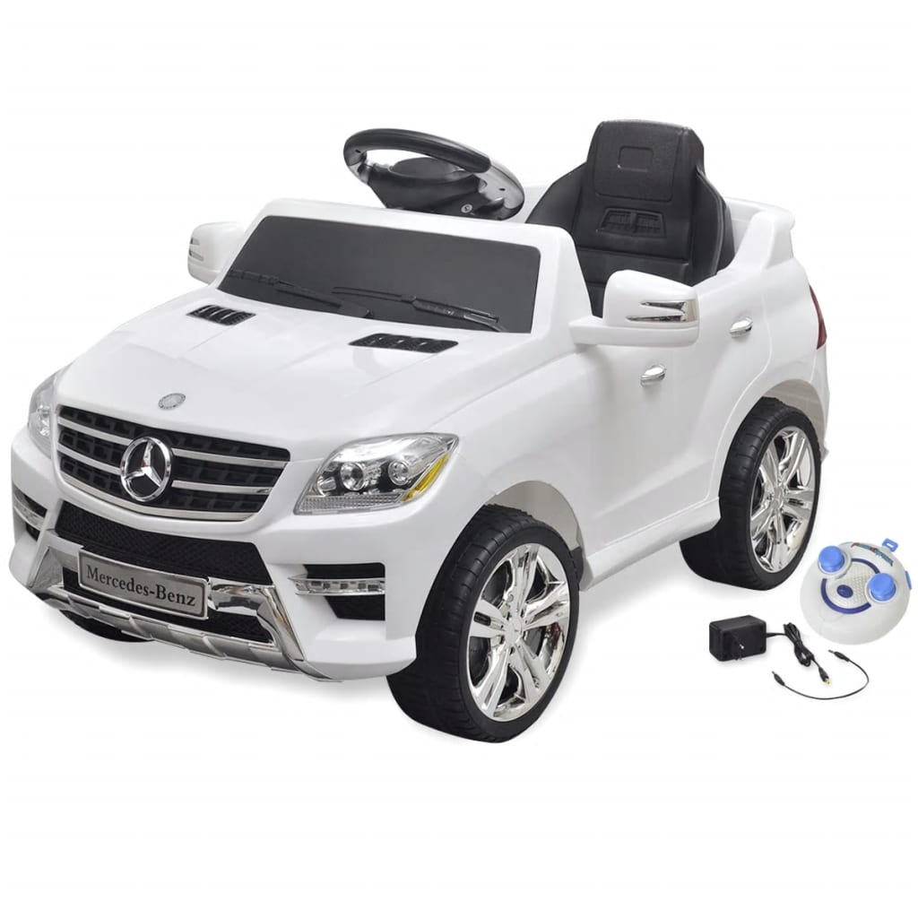 Mašīna bērniem Mercedes Benz ML350, balta, 6 V ar tālvadības pulti