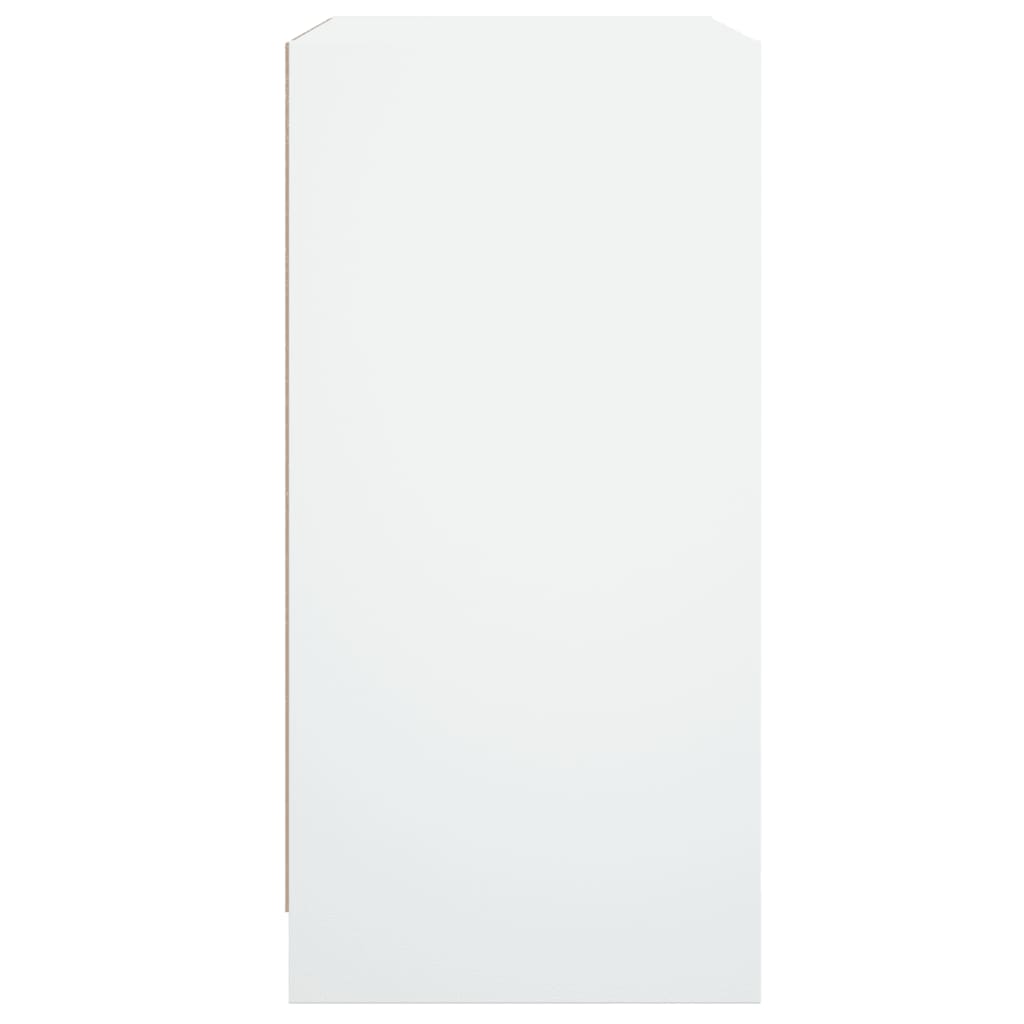 vidaXL skapītis ar stikla durvīm, balts, 68x37x75,5 cm