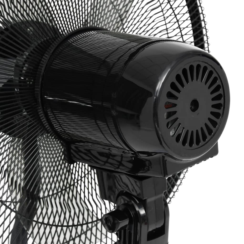vidaXL ūdeni izsmidzinošs ventilators ar statīvu, melns un balts