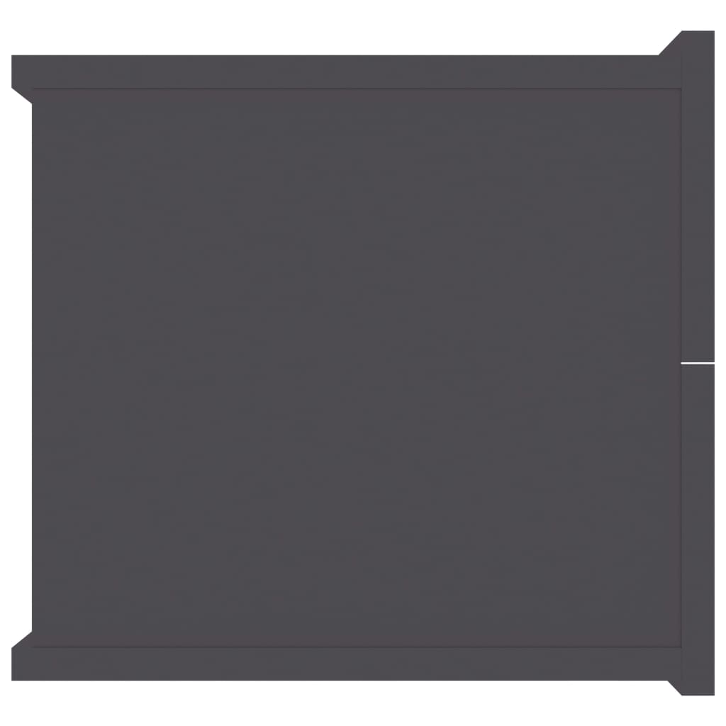 vidaXL naktsskapīši, 2 gab., pelēki, 40x30x30 cm, skaidu plāksne