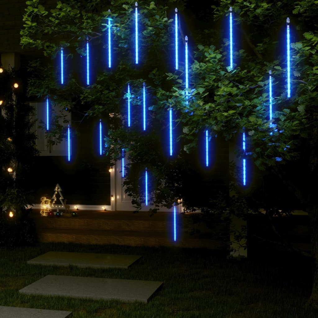 vidaXL meteoru lampiņas, 20 gab., 30 cm, 480 LED, zilas