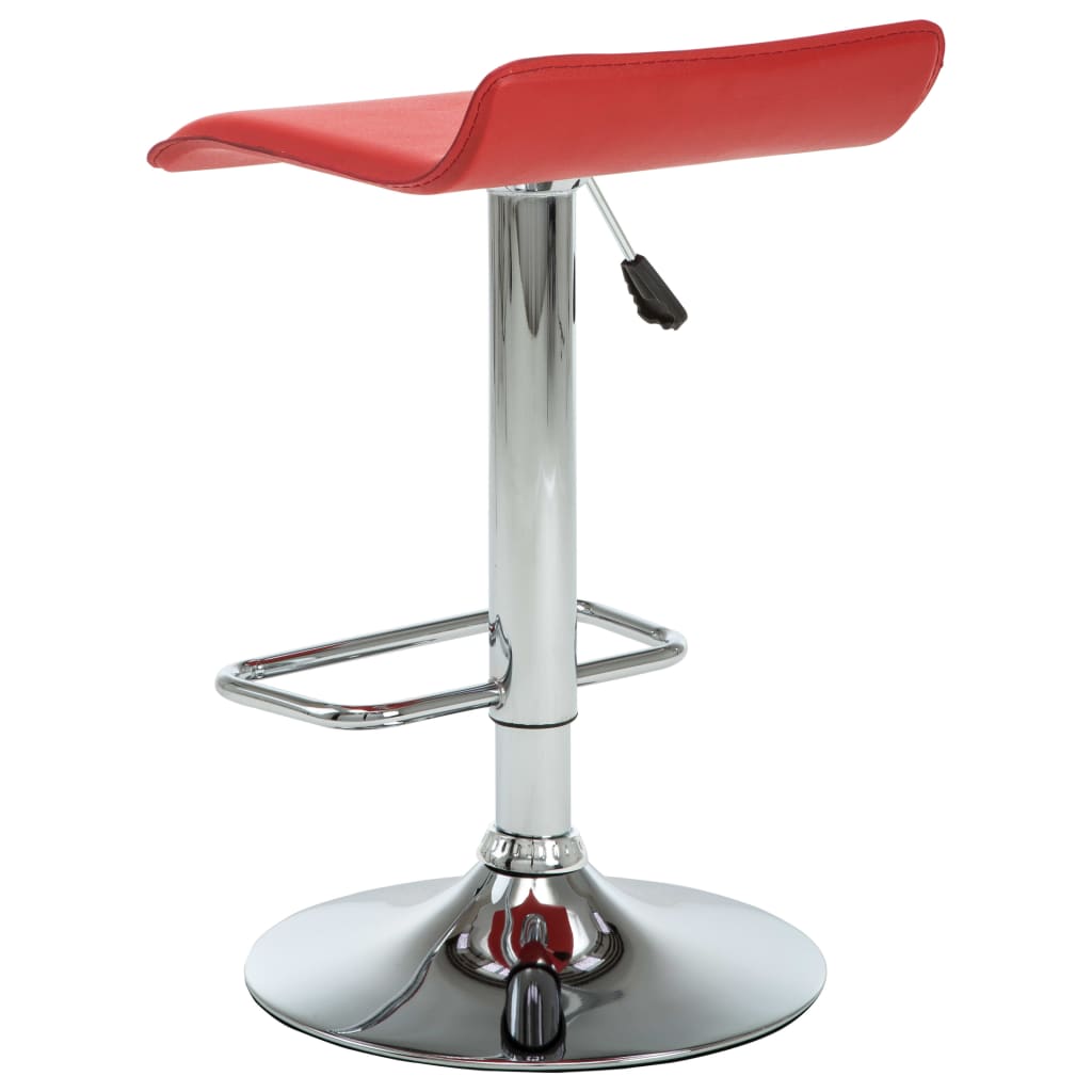vidaXL bāra krēsli, 2 gab., sarkana mākslīgā āda