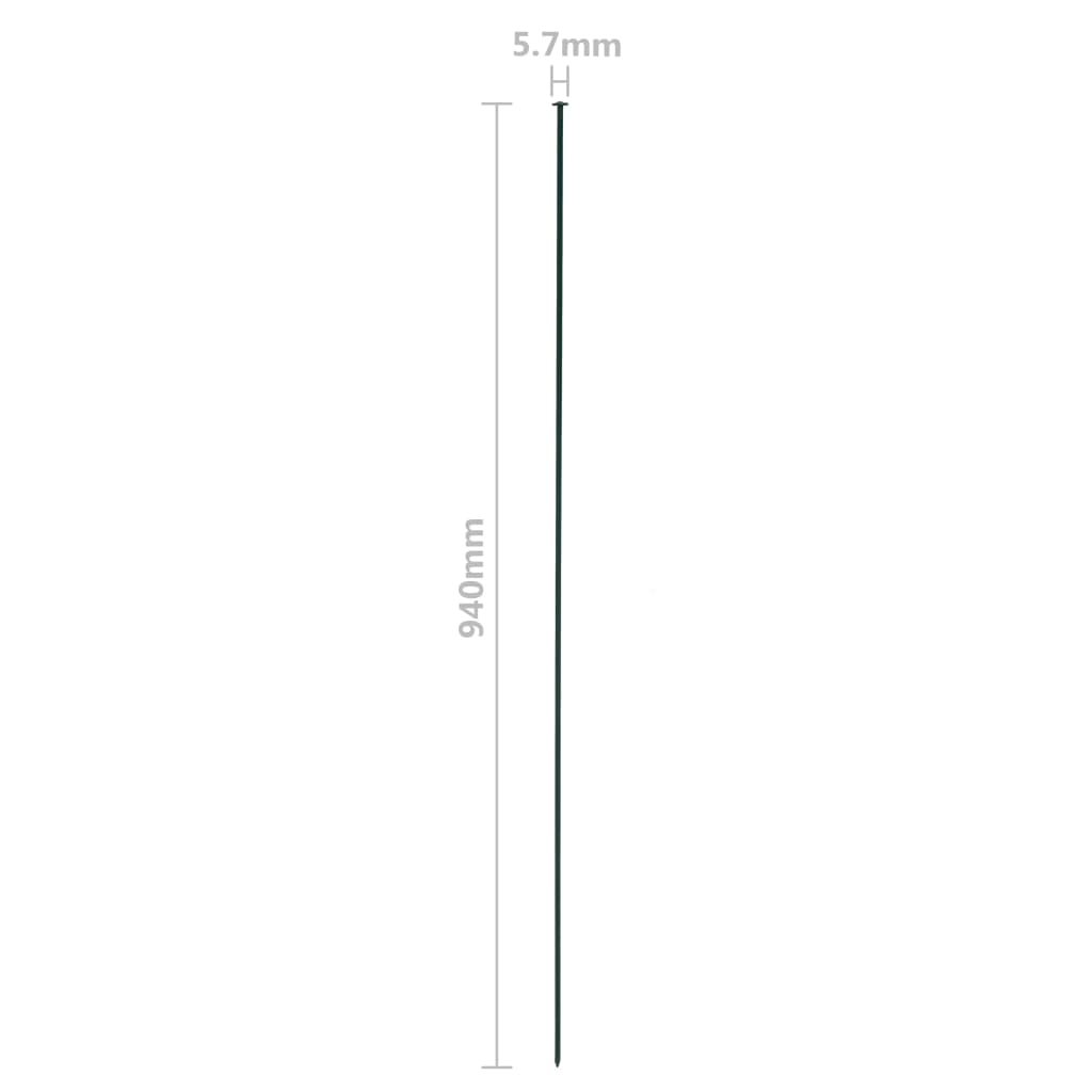 vidaXL dārza žoga komplekts, zaļš, 77,5x64 cm