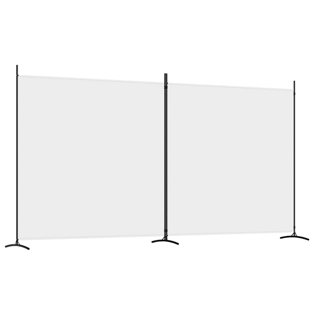 vidaXL 2-paneļu istabas aizslietnis, 348x180 cm, balts audums