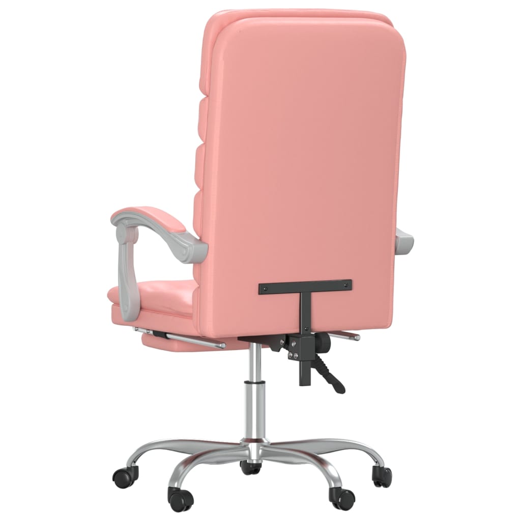vidaXL biroja masāžas krēsls, rozā mākslīgā āda