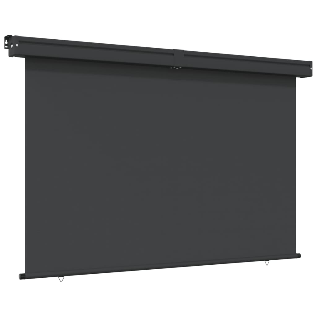vidaXL balkona sānu markīze, melna, 165x250 cm