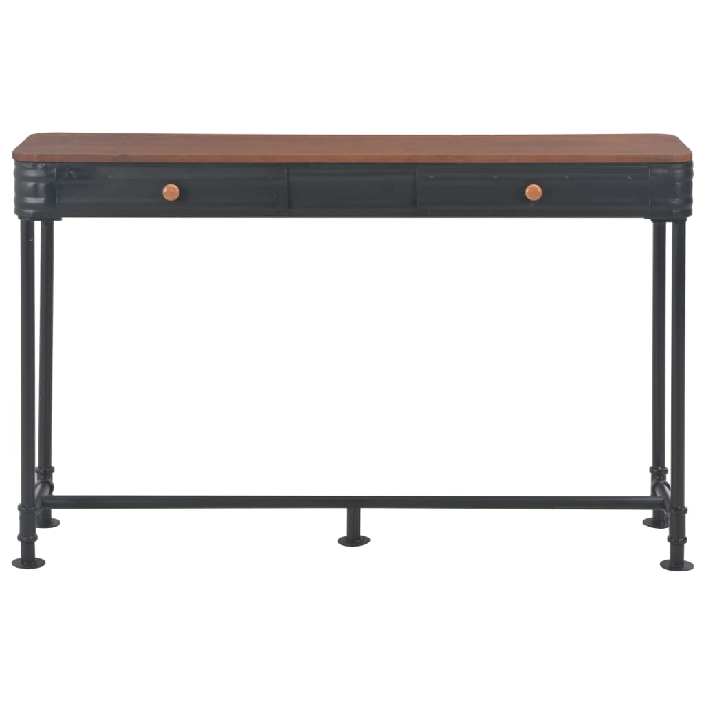 vidaXL konsoles galdiņš ar 2 atvilktnēm, 120x30x75 cm, egles masīvkoks