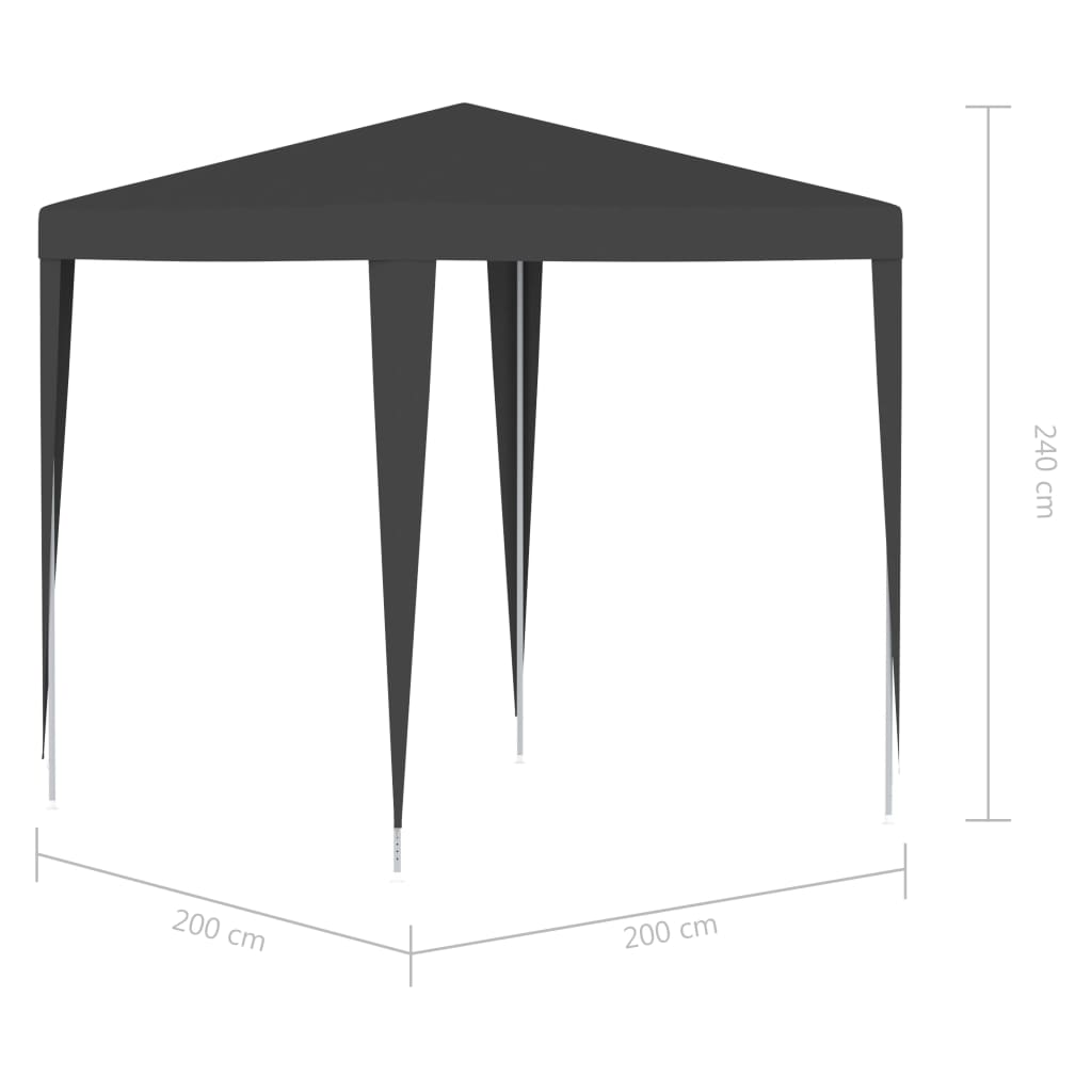 vidaXL dārza nojume, profesionāla, 2x2 m, antracītpelēka