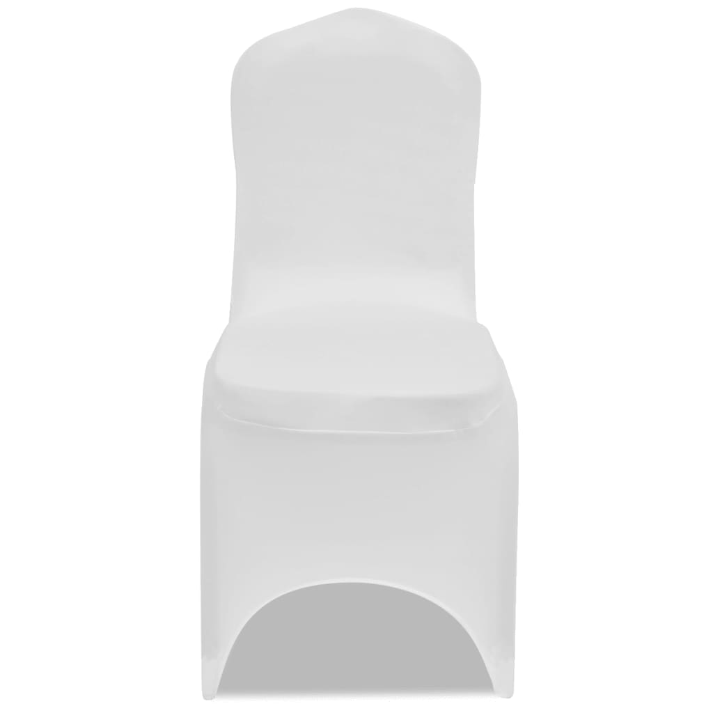 vidaXL krēslu pārvalki, 100 gab., elastīgi, balti