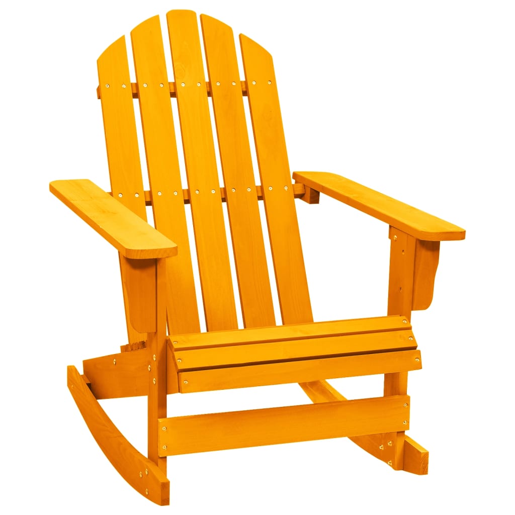 vidaXL dārza šūpuļkrēsls, egles masīvkoks, oranžs