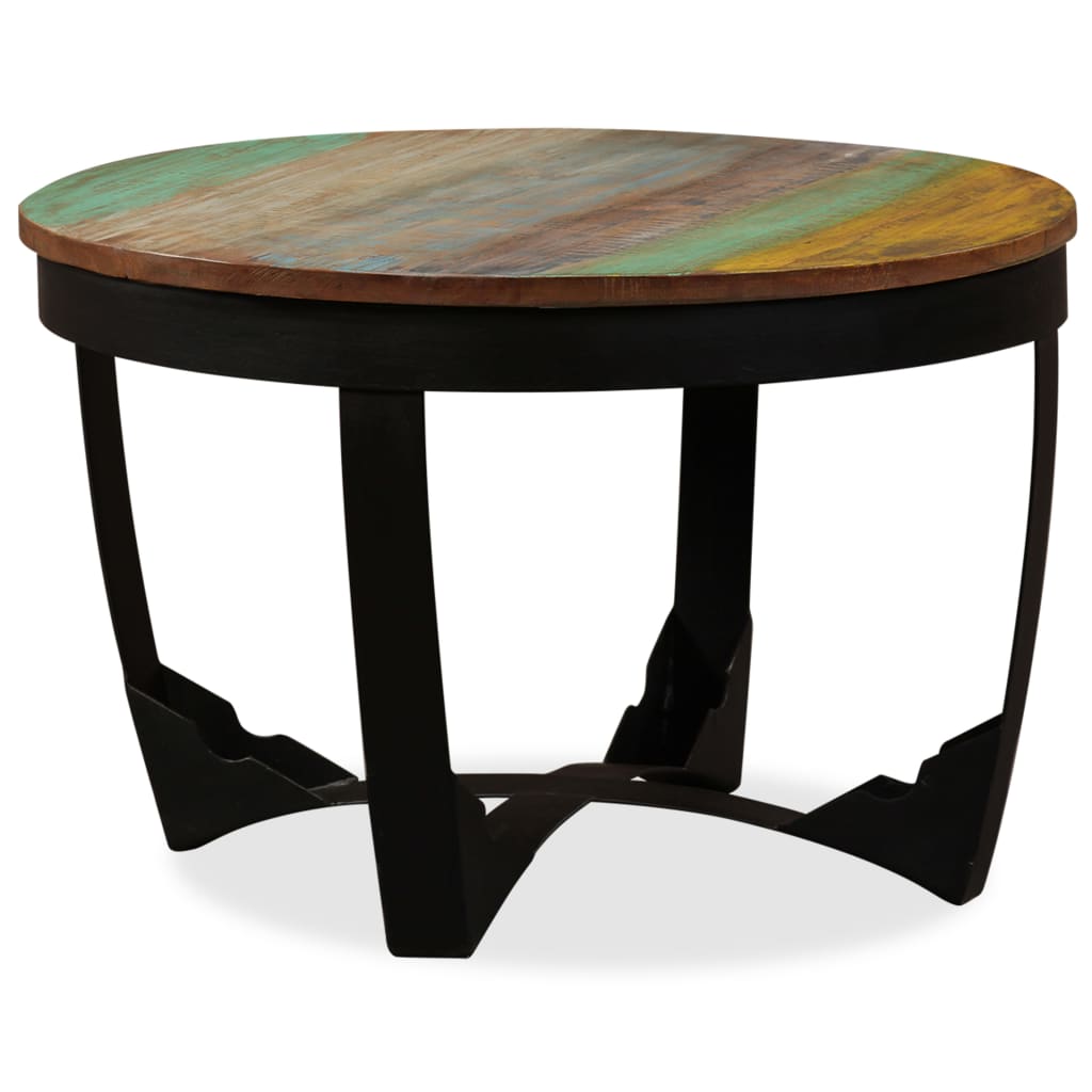 vidaXL kafijas galdiņš, 60x40 cm, pārstrādāts masīvkoks
