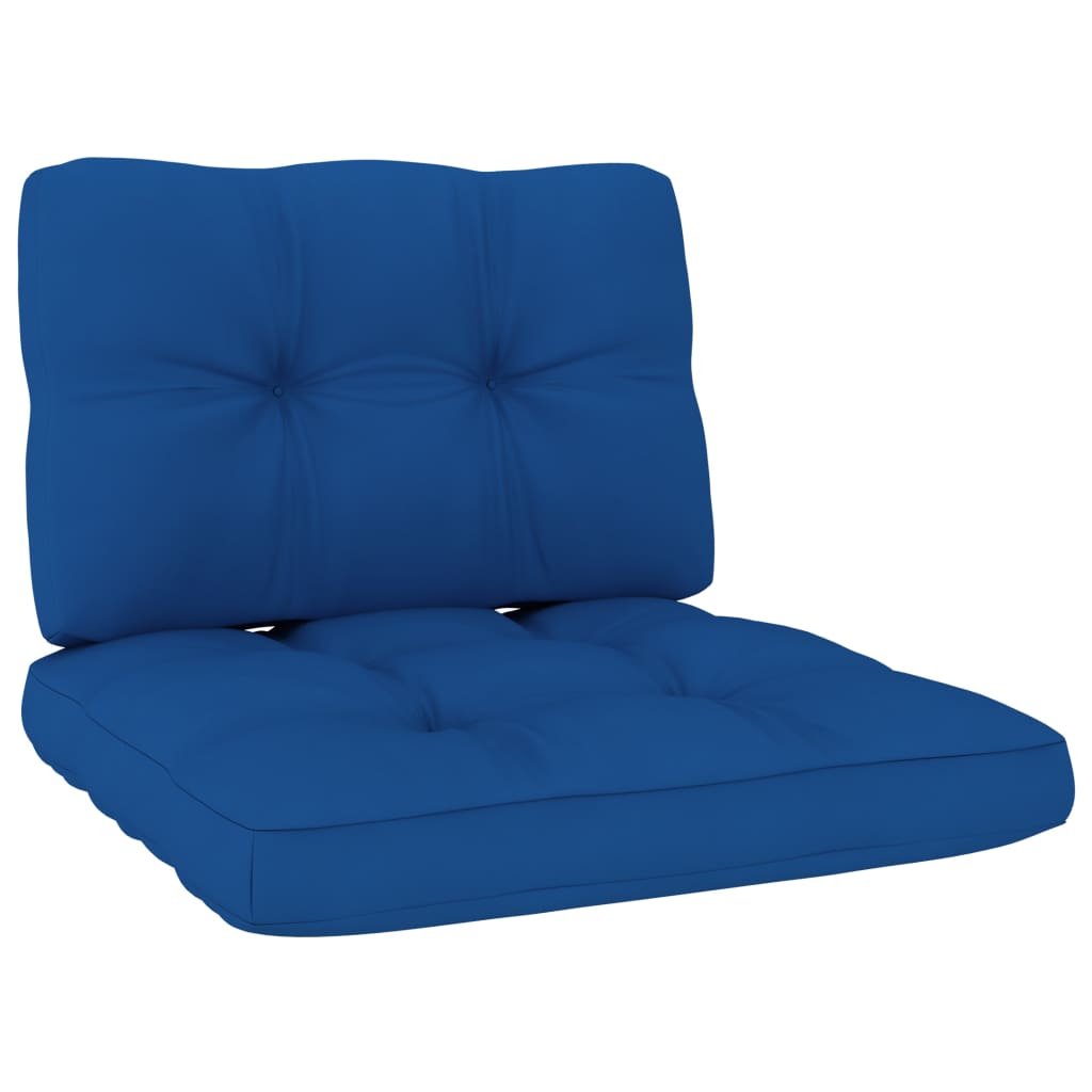 vidaXL dārza krēsli, zili matrači, 2 gab., impregnēts priedes koks