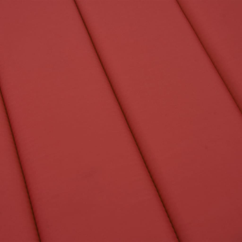 vidaXL sauļošanās krēsla matracis, 186x58x3 cm, audums, sarkans