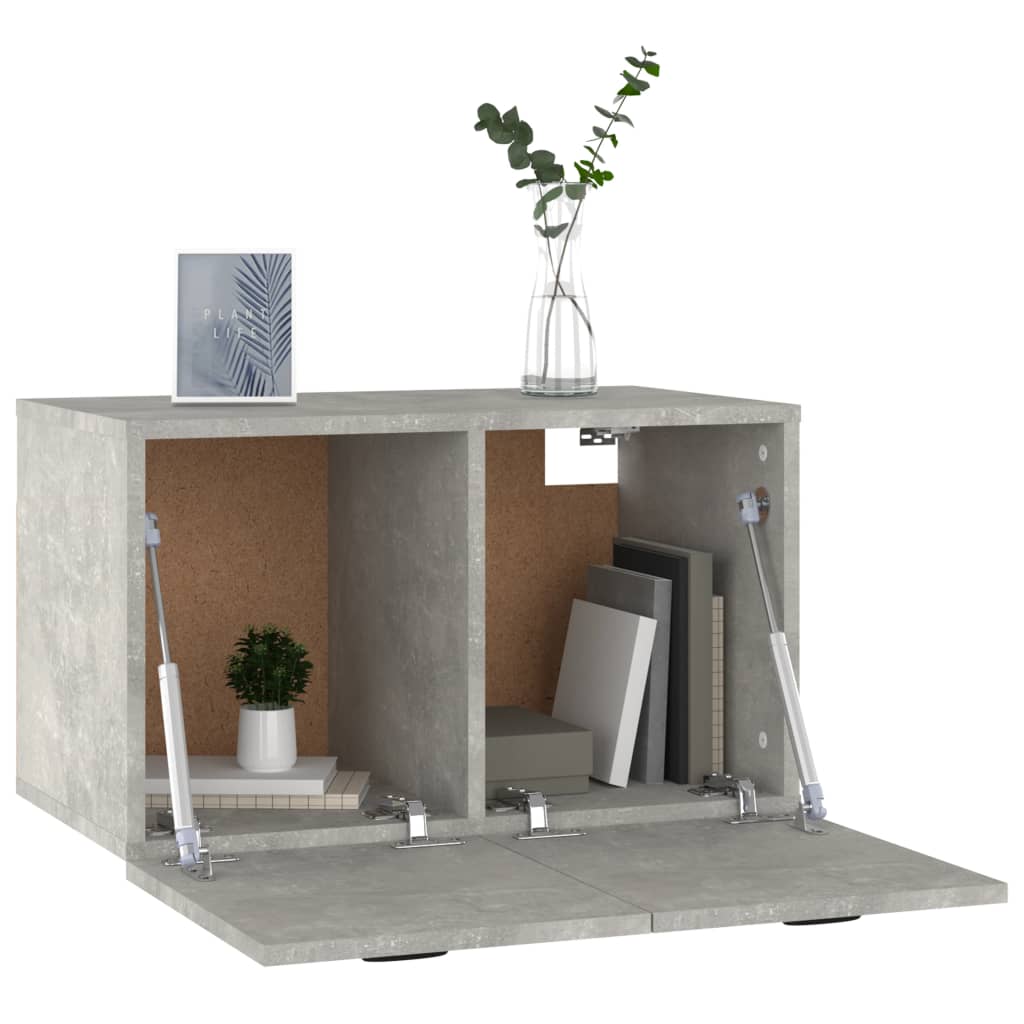vidaXL sienas skapītis, betonpelēks, 60x36,5x35 cm, inženierijas koks