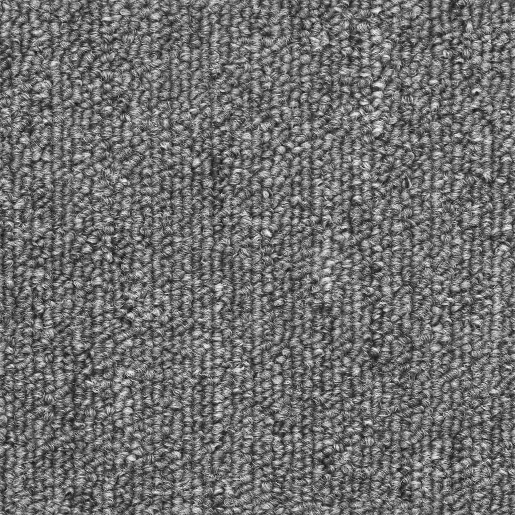 vidaXL kāpņu paklāji, 10 gab., 56x17x3 cm, tumši pelēki