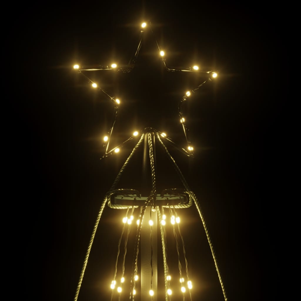 vidaXL Ziemassvētku egle, 1134 silti baltas LED lampiņas, 230x800 cm