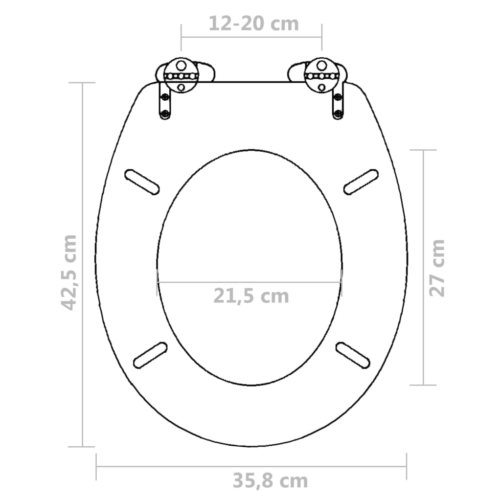 vidaXL tualetes sēdekļi ar lēnās aizvēršanas funkciju, 2 gab., brūni