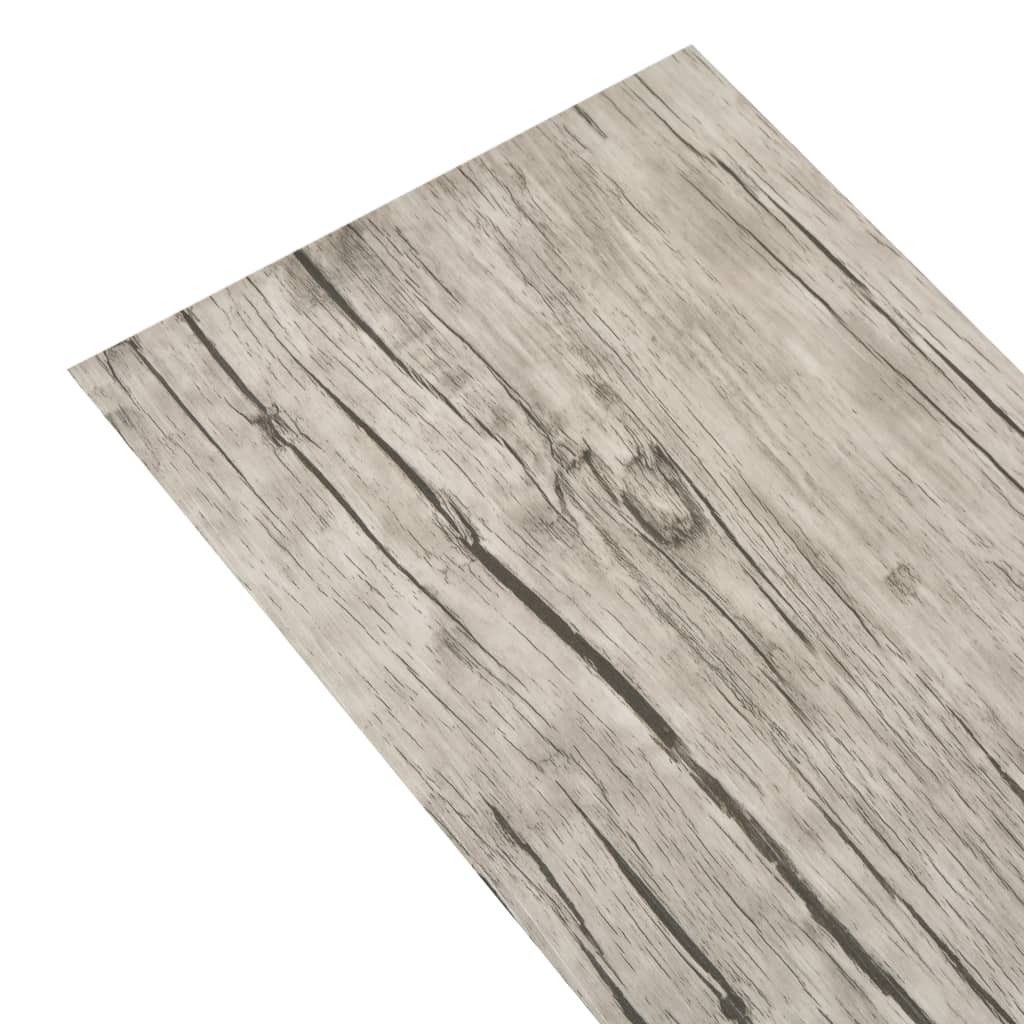 vidaXL grīdas dēļi, pašlīmējoši, 2,51 m², 2 mm, ozola brūni, PVC