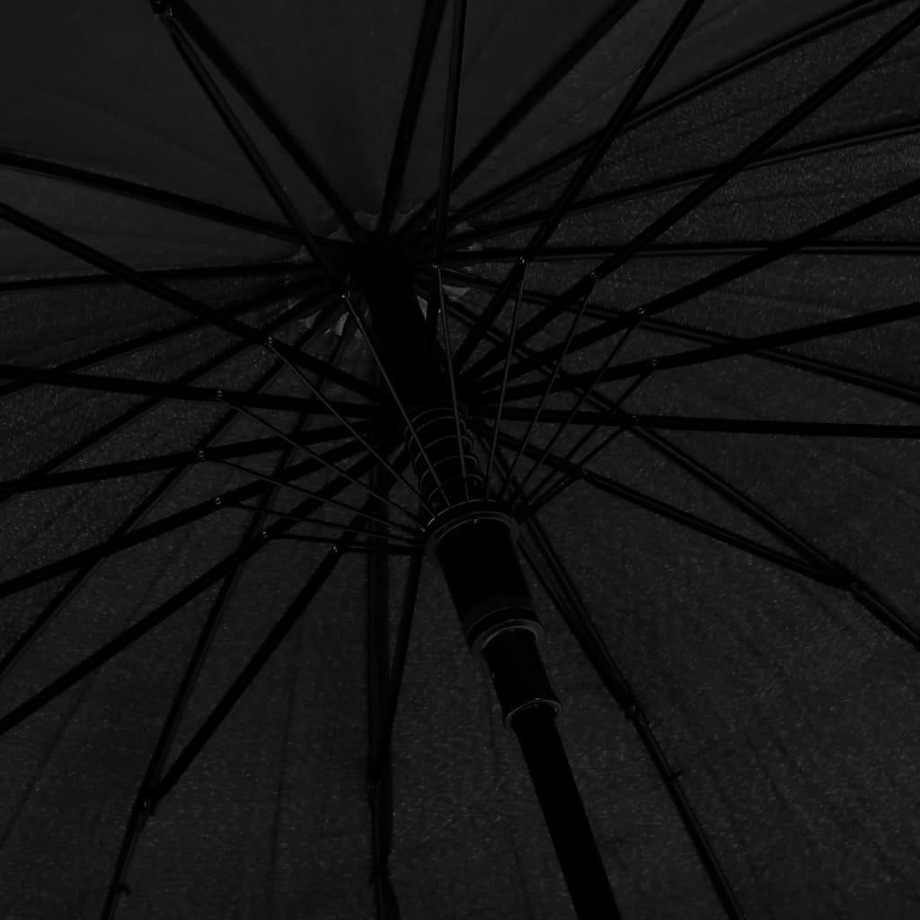 vidaXL lietussargs, automātisks, melns, 105 cm