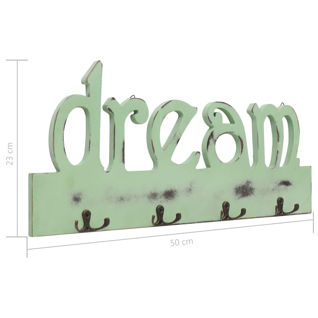 vidaXL sienas drēbju pakaramais DREAM, 50x23 cm