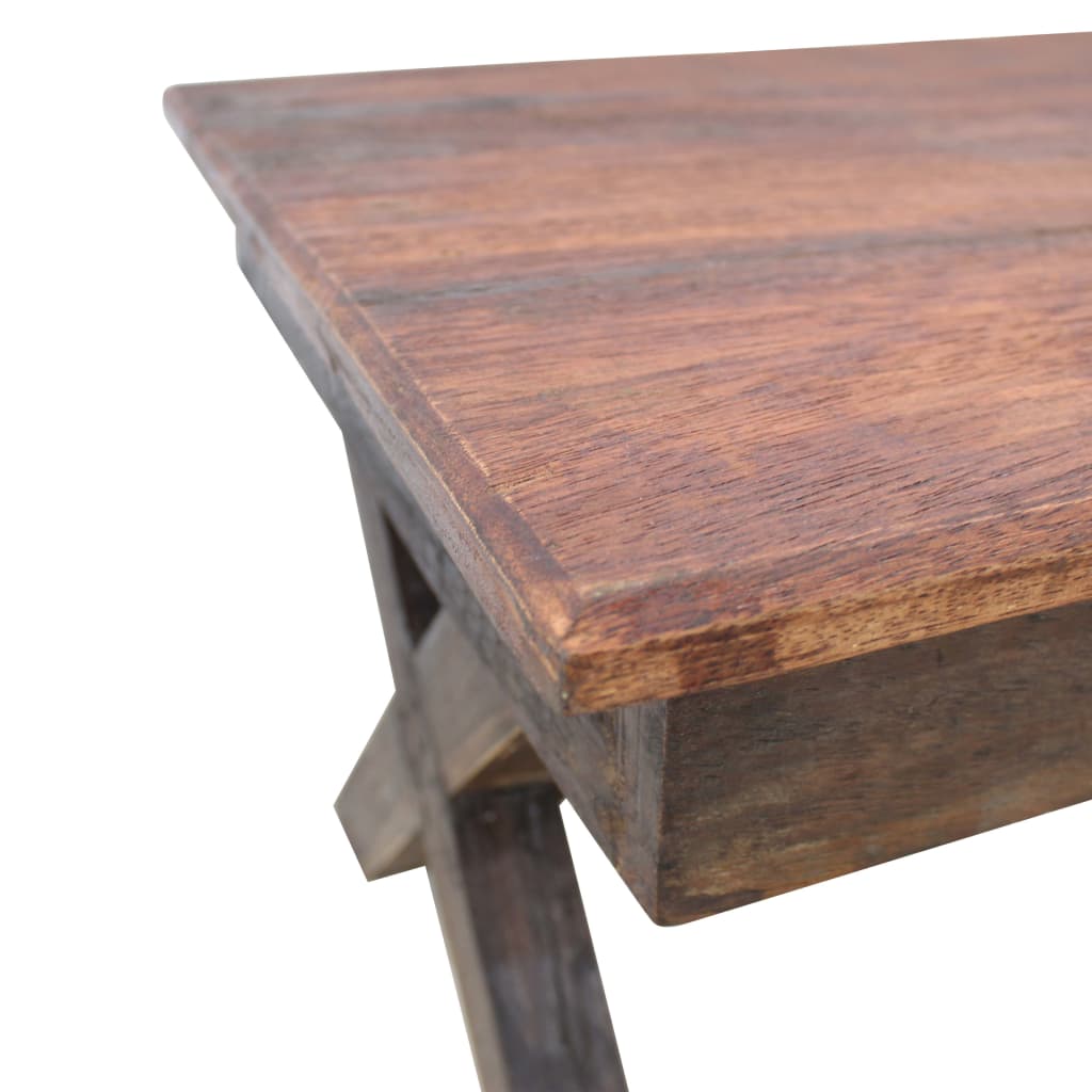 vidaXL kafijas galdiņš, pārstrādāts masīvkoks, 110x60x45 cm