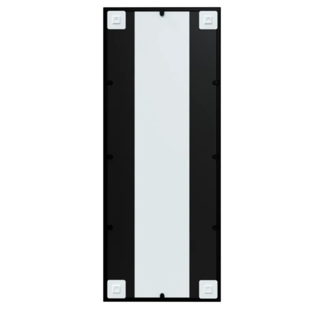 vidaXL sienas spogulis, melns, 100x40 cm, metāls