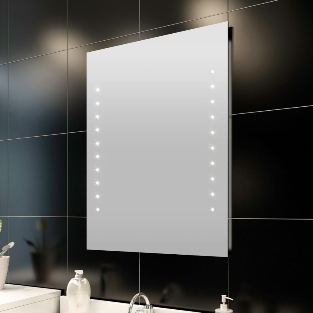 Vannas Istabas Spogulis ar LED gaismiņām 60 x 80 cm (gar x aug)