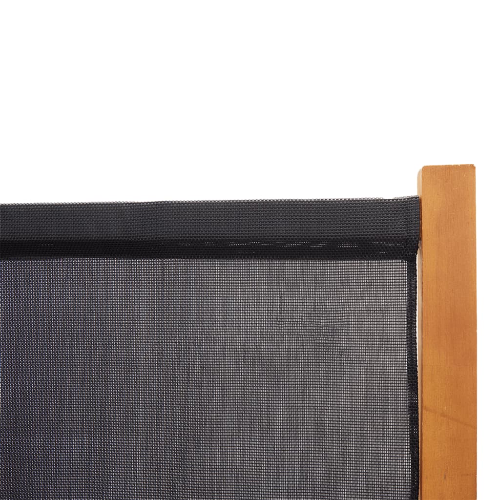 vidaXL 4-paneļu istabas aizslietnis, melns, 280x180 cm