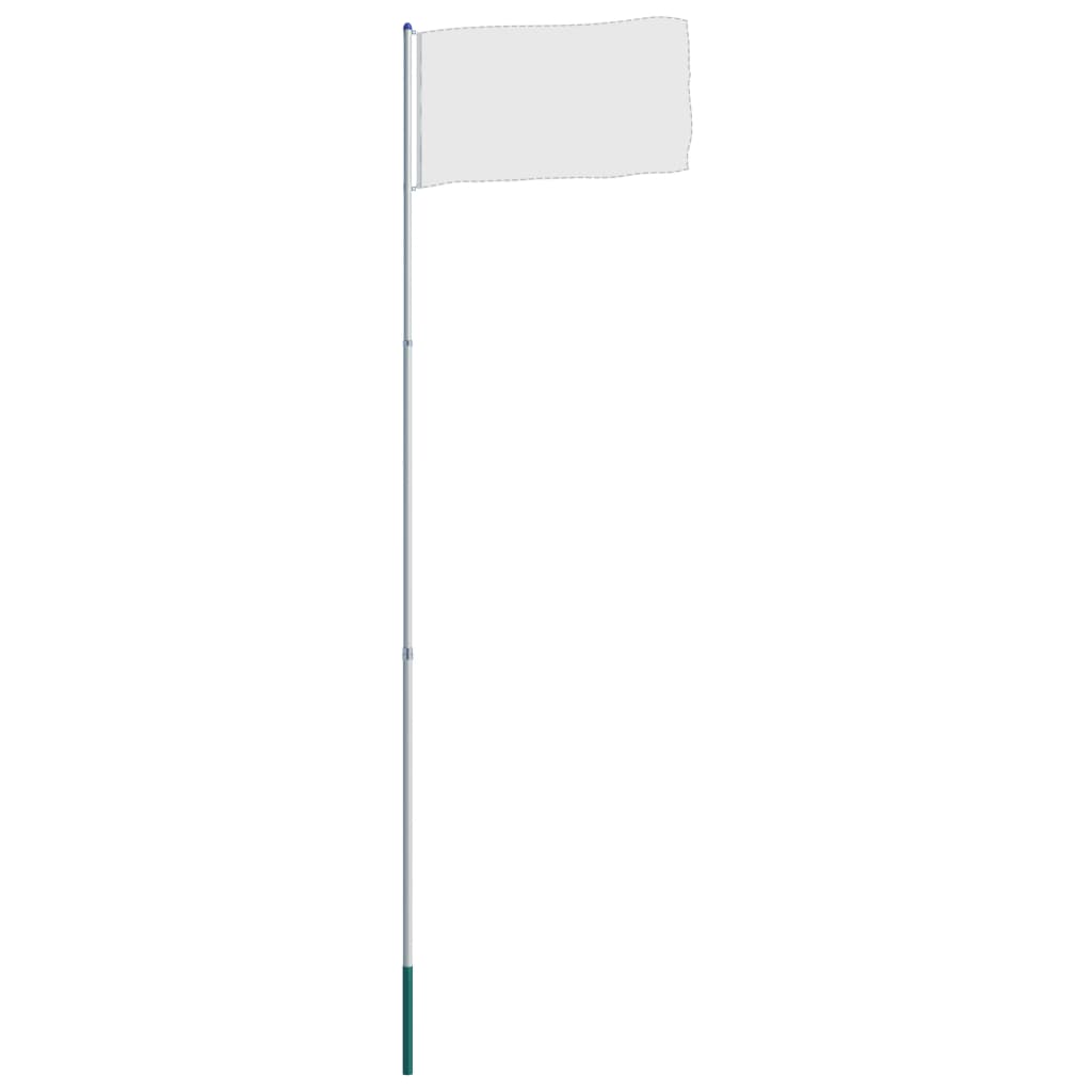 vidaXL karoga masts, teleskopisks, alumīnijs, 6 m