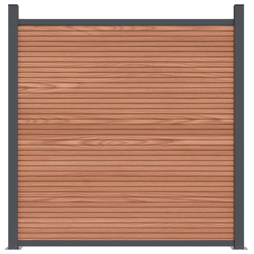 vidaXL žoga panelis, brūns, 353x186 cm, WPC