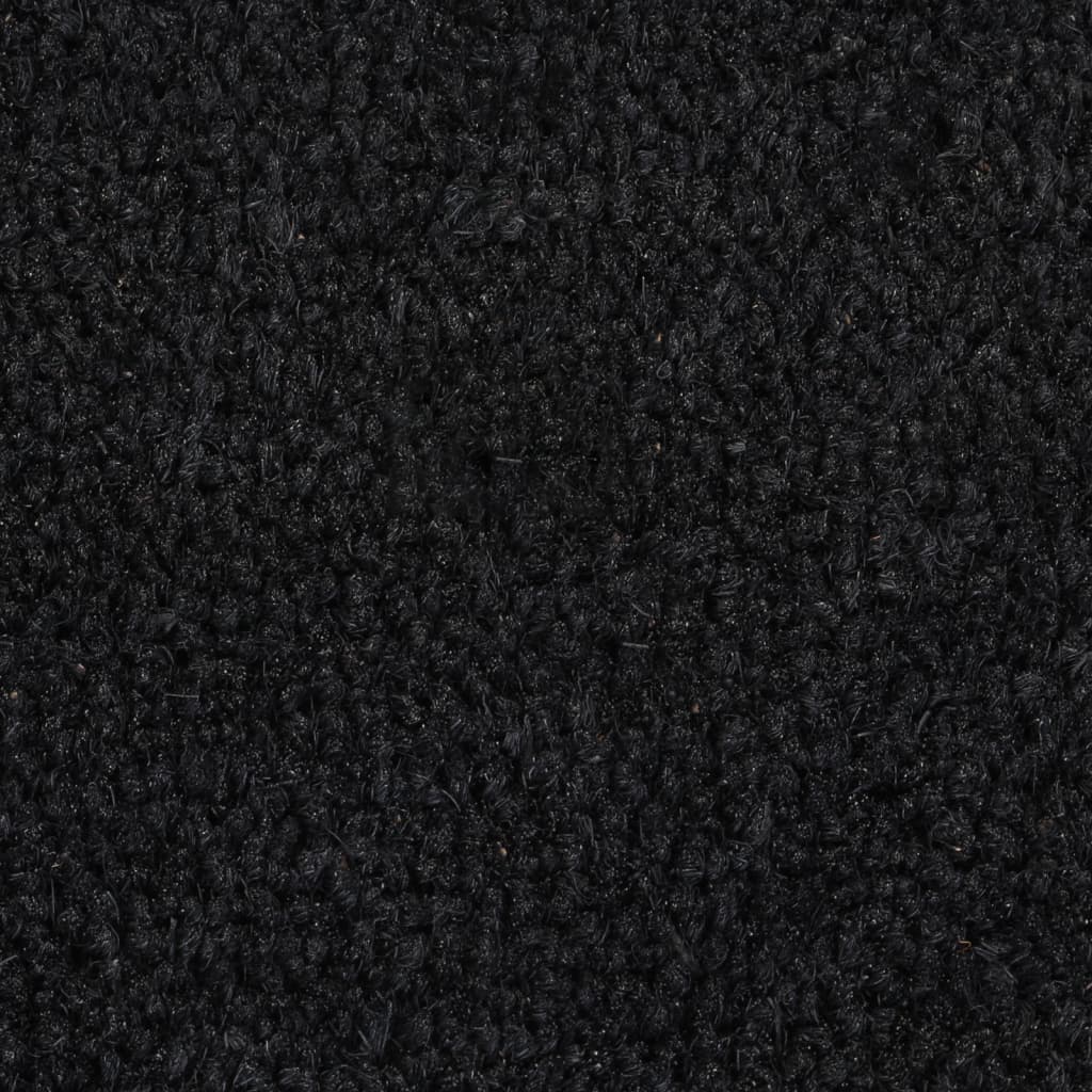vidaXL durvju paklājs, melns, 90x150 cm, pūkaina kokosa šķiedra