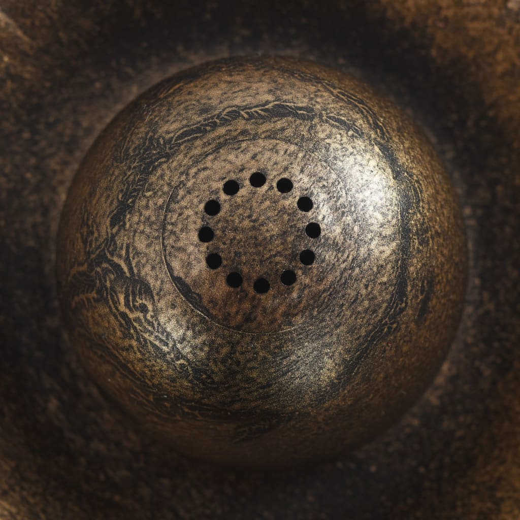 vidaXL putnu vanna ar strūklaku, bronzas krāsa, 50x91 cm, plastmasa