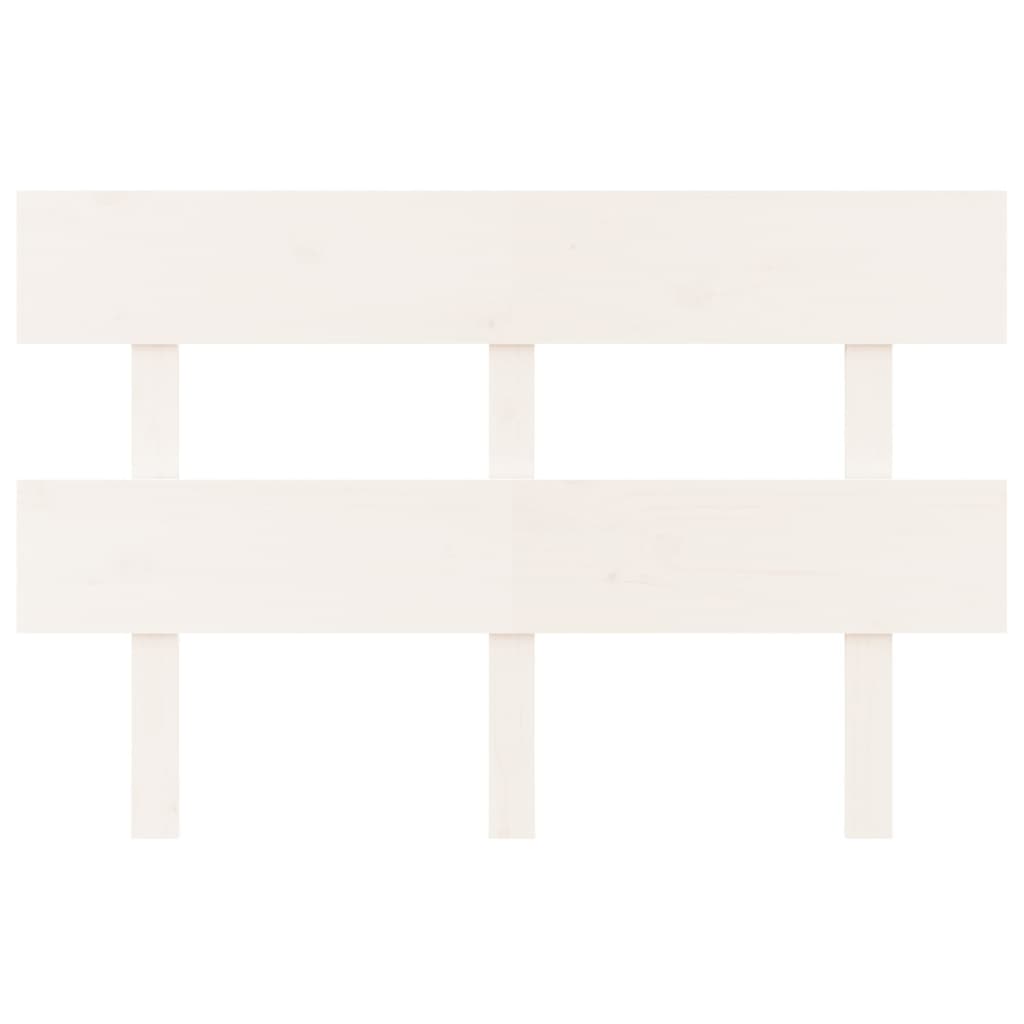 vidaXL gultas galvgalis, balts, 138x3x81 cm, priedes masīvkoks