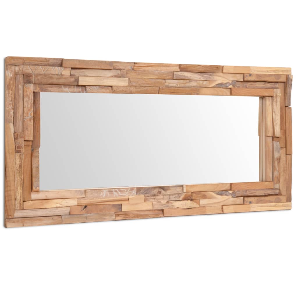 vidaXL spogulis, dekoratīvs, 120x60 cm, taisnstūra forma, tīkkoks