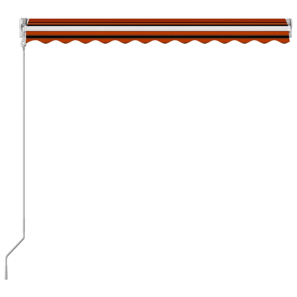 vidaXL izvelkama markīze, oranža ar brūnu, 350x250 cm, automātiska