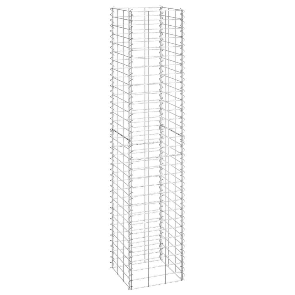 vidaXL gabioni/augstās puķu kastes, 3 gab., 30x30x150 cm, dzelzs