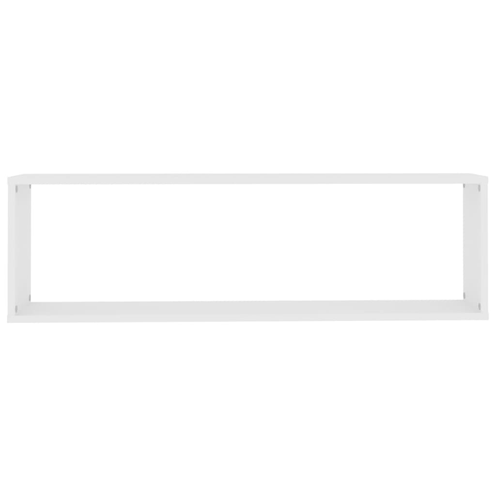 vidaXL sienas plaukti, 2 gab., 100x15x30 cm, balti, skaidu plāksne