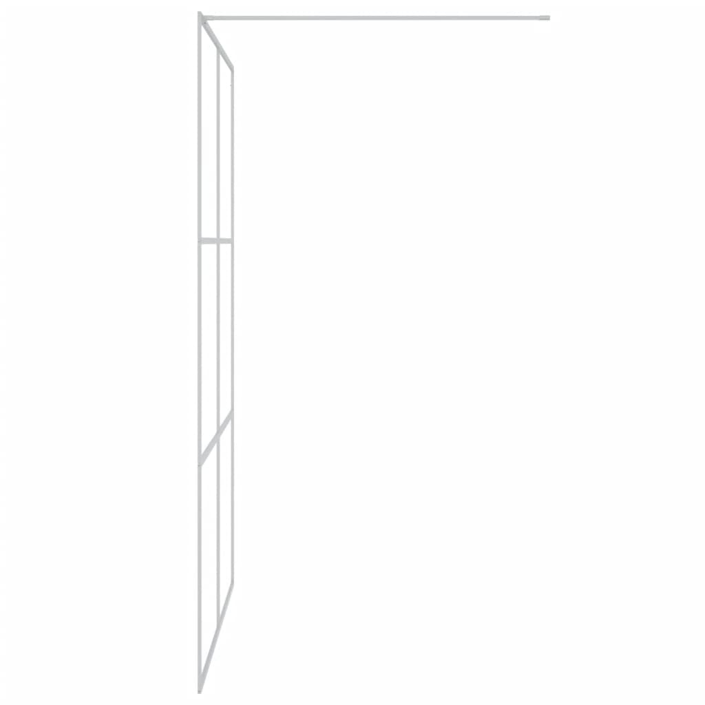 vidaXL dušas siena, 140x195 cm, caurspīdīgs ESG stikls, sudrabaina