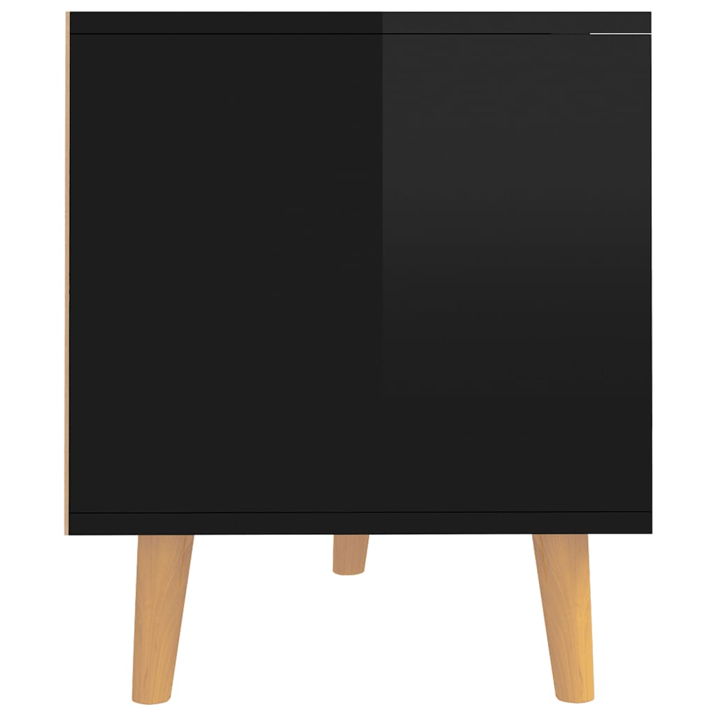 vidaXL TV skapītis, spīdīgi melns, 90x40x48,5 cm, inženierijas koks