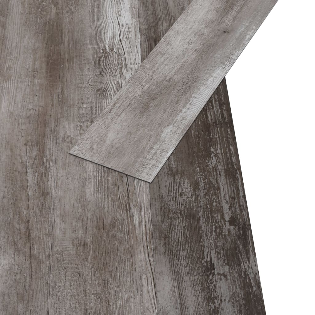 vidaXL grīdas dēļi, pašlīmējoši, 5,02 m², 2 mm, matēta, brūna koka PVC