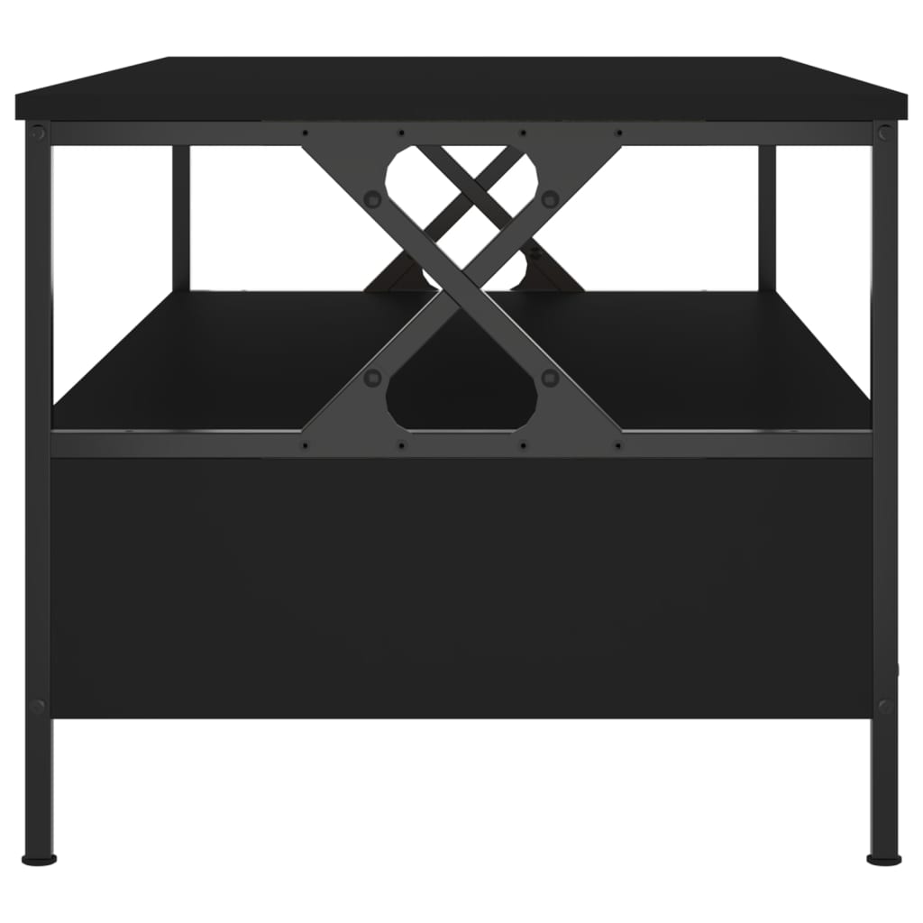vidaXL kafijas galdiņš, melns, 100x51x45 cm, inženierijas koks