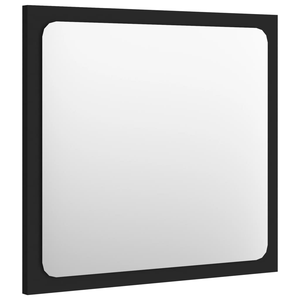 vidaXL vannasistabas spogulis, melns, 40x1,5x37 cm, skaidu plāksne