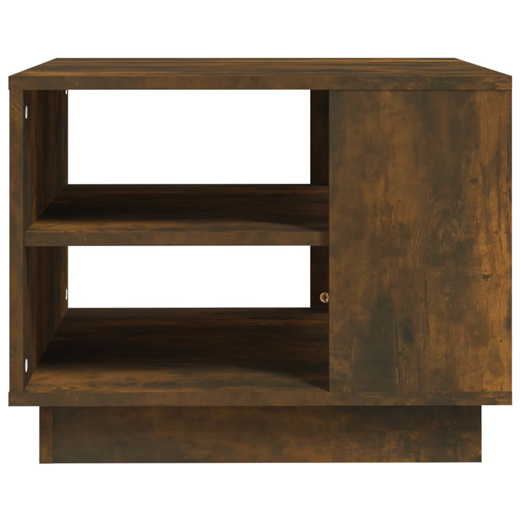 vidaXL kafijas galdiņš, ozolkoka krāsā, 55x55x43 cm, skaidu plāksne
