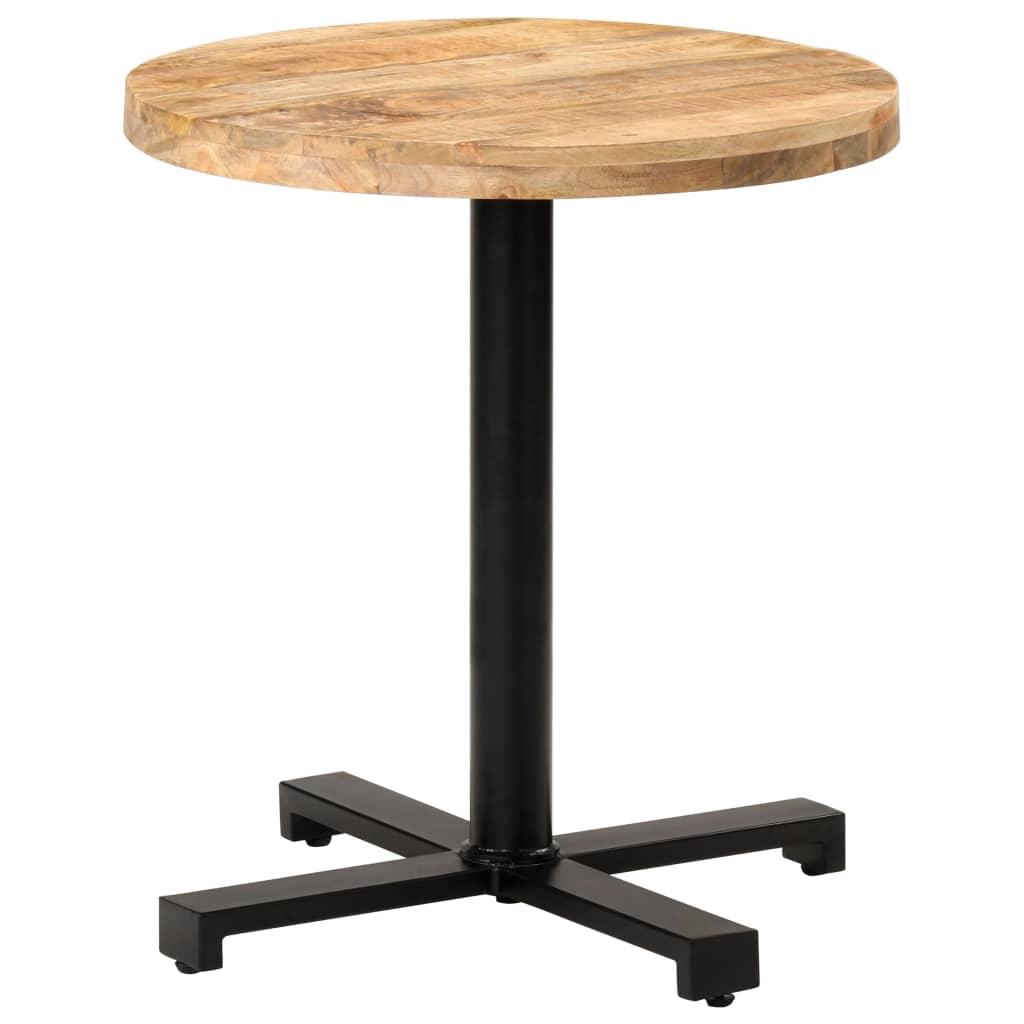 vidaXL bistro galds, Ø70x75 cm, apaļš, neapstrādāts mango koks
