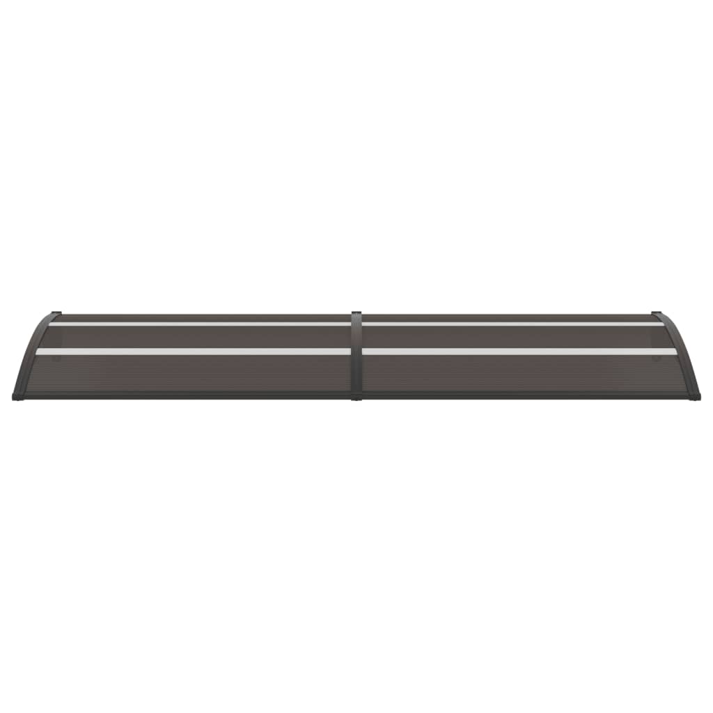 vidaXL durvju jumtiņš, melns, 300x75 cm, PC