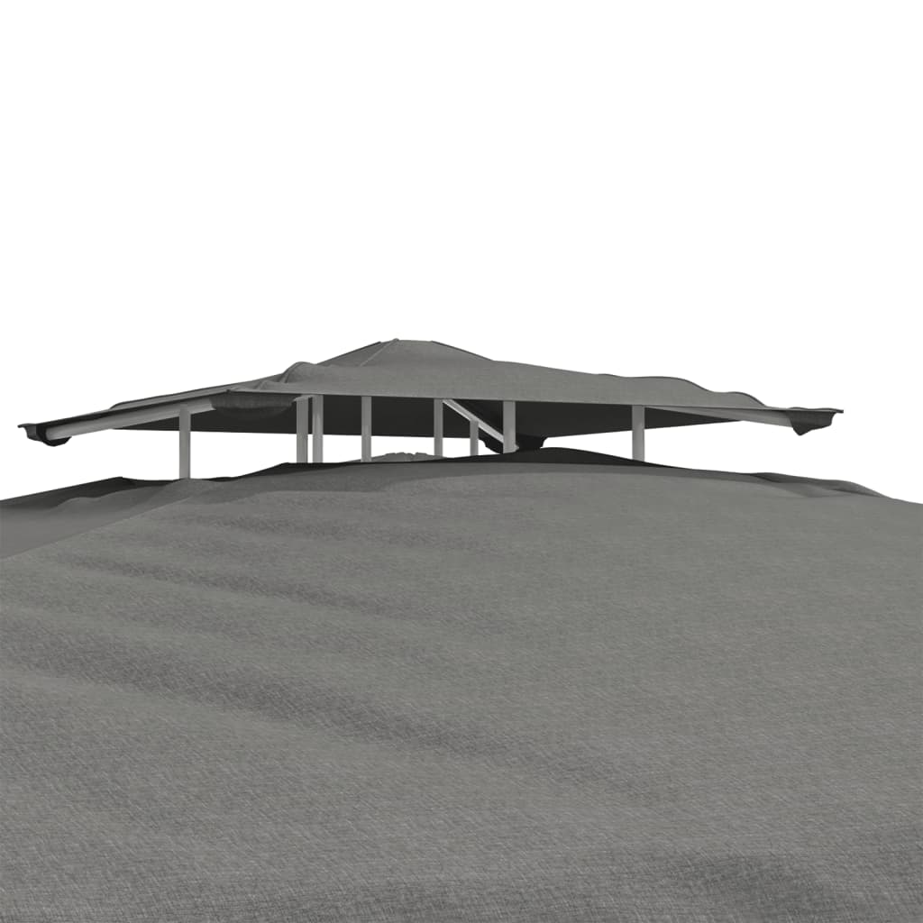 vidaXL nojume ar dubulto jumtu, antracītpelēka, 3x3x2,68 m, audums