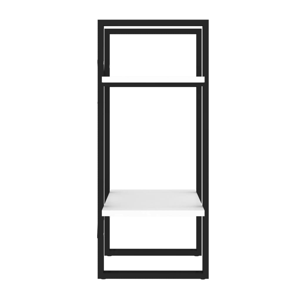 vidaXL 2-līmeņu grāmatu plaukts, balts, 40x30x70 cm, skaidu plāksne