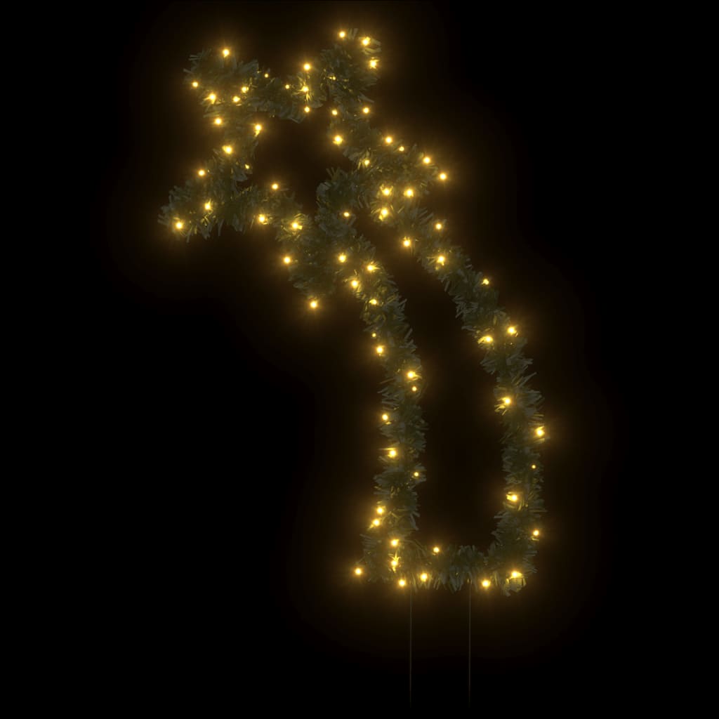 vidaXL Ziemassvētku gaismas dekors, zvaigzne, 80 LED, 62 cm